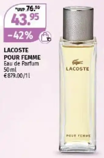 Müller LACOSTE POUR FEMME Eau de Parfum 50 ml Angebot