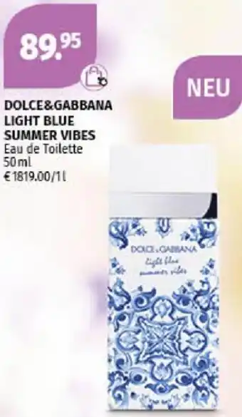 Müller DOLCE&GABBANA LIGHT BLUE SUMMER VIBES Eau de Toilette 50ml Angebot