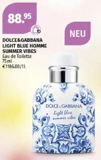 Müller DOLCE&GABBANA LIGHT BLUE HOMME SUMMER VIBES Eau de Toilette 75 ml Angebot