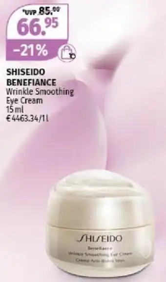 Müller SHISEIDO BENEFIANCE Wrinkle Smoothing Eye Cream 15 ml Angebot