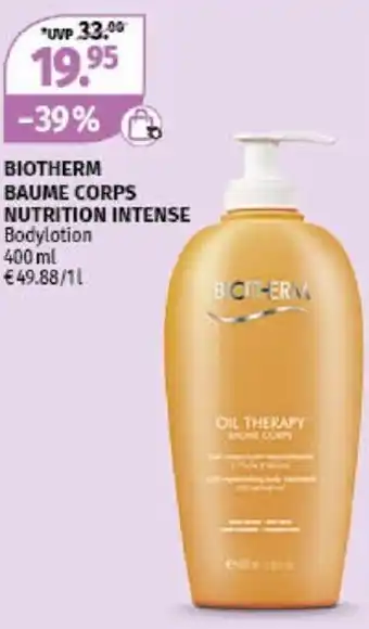 Müller BIOTHERM BAUME CORPS NUTRITION INTENSE Bodylotion 400 ml Angebot