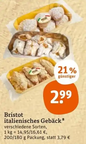 tegut Bristot italienisches Gebäck 200/180 g Packung Angebot