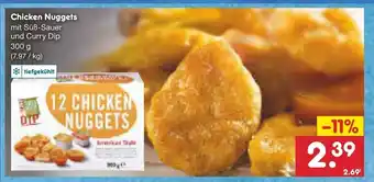 Netto Marken-Discount Chicken Nuggets mit Süß-Sauer und Curry Dip 300g Angebot