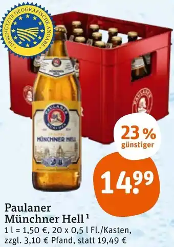 tegut Paulaner Münchner Hell 20x0,5 L Angebot