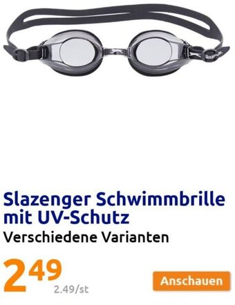 Action Slazenger Schwimmbrille mit UV-Schutz Angebot