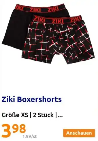 Action Ziki Boxershorts Größe XS | 2 Stück Angebot