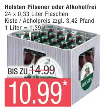 Marktkauf Holsten Pilsener oder Alkoholfrei 24 x 0,33 Liter Flaschen Angebot