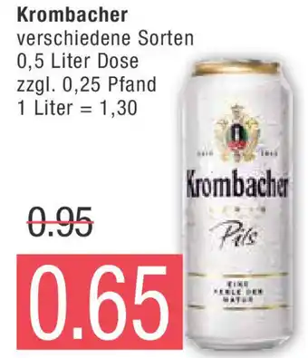 Marktkauf Krombacher verschiedene Sorten 0,5 Liter Dose Angebot