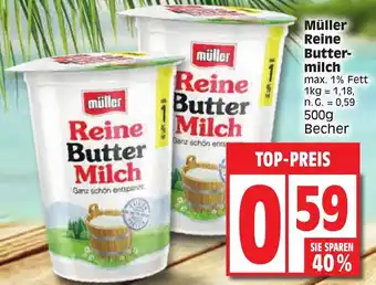 Edeka Müller Reine Buttermilch 500 g Becher Angebot