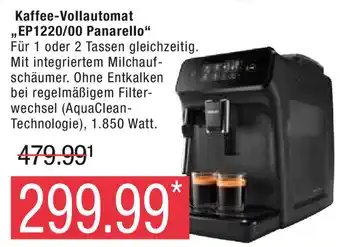 Marktkauf PHILIPS Kaffee-Vollautomat ,,EP1220/00 Panarello" Angebot