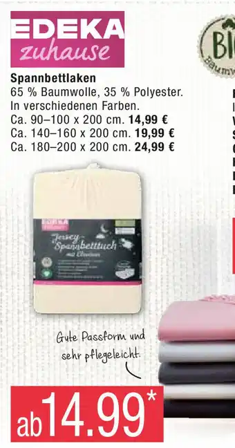 Marktkauf EDEKA zuhause Spannbettlaken 90/100*200 Angebot