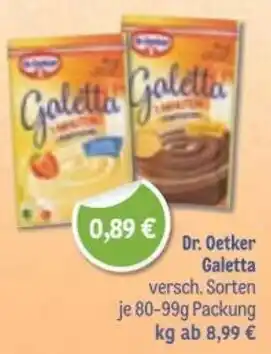 Wasgau Dr. Oetker Galetta 80-99g Packung Angebot