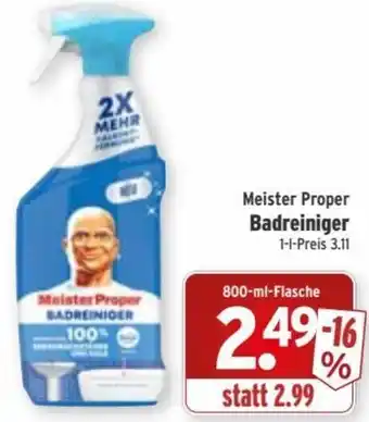 Wasgau Meister Proper Badreiniger 800-ml-Flasche Angebot