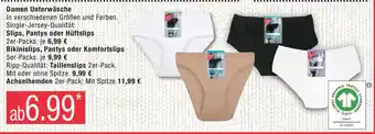 Marktkauf Damen Unterwäsche In verschiedenen Größen und Farben. Single-Jersey-Qualität: Slips, Pantys oder Hüftslips 2er-Packs. Angebot