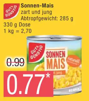 Marktkauf Sonnen-Mais zart und jung Abtropfgewicht: 285 g 330 g Dose Angebot