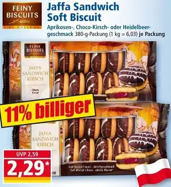 Norma FEINY BISCUITS Jaffa Sandwich Soft Biscuit 380 g Packung Angebot