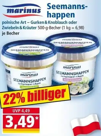 Norma marinus Seemannshappen 500 g Becher Angebot