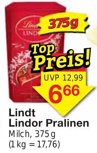 Jawoll Lindt Lindor Pralinen 375g Angebot