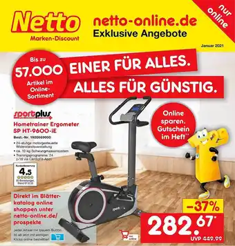 Netto Marken-Discount Sportplus Hometrainer Ergometer Sp Ht-9600-ie Angebot