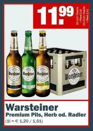 Fränky Getränke Warsteiner Premium Pils Herb Od. Radler Angebot