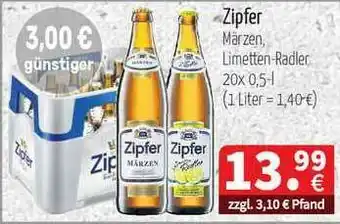 Getränke Quelle Zipfer Märzen Limetten-radler Angebot