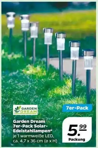 NETTO Garden Dream 7er Pack Solar Edelstahlampen Angebot