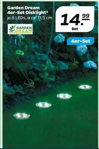 NETTO Garden Dream 4er Set Disklight Angebot