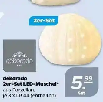 NETTO Dekorado 2er Set Led Muschel Angebot