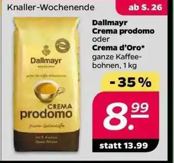 NETTO Dallmayr Crema Prodomo Oder Crema D'oro Angebot