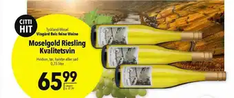 CITTI Markt Tyskland-mosel Vingard Reis Feine Weine Moselgold Riesling Kvalitetsvin Angebot