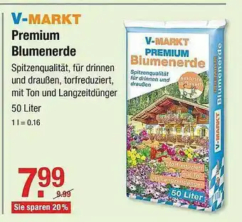 V Baumarkt Premium Blumenerde Angebot