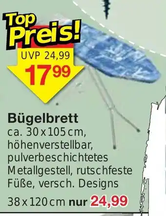 Jawoll Bügelbrett ca. 30x105 cm, Angebot