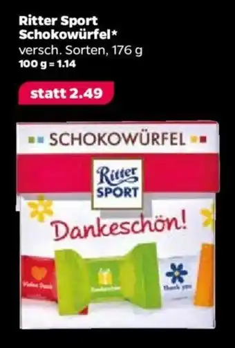 NETTO Ritter sport Schokowürfel 176 g Angebot