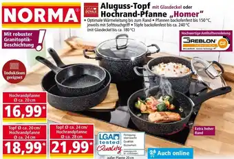 Norma CASA ROYALE Aluguss-Topf mit Glasdeckel oder Hochrand-Pfanne „Homer” Angebot