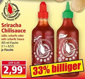 Norma FLYING GOOSE BRAND Sriracha Chilisauce 455 ml Flasche Angebot