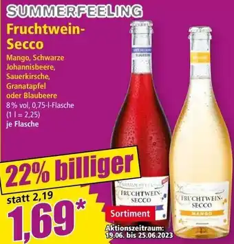 Norma SUMMERFEELING Fruchtwein Secco 0,75 L Flasche Angebot