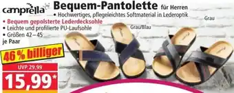 Norma camprella Bequem-Pantolette für Herren Angebot