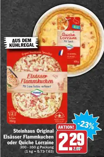 AEZ Steinhaus Original Elsässer Flammkuchen oder Quiche Lorraine 300-350g Angebot