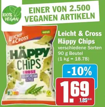 Hit Leicht & Cross Häppy Chips 90 g Beutel Angebot