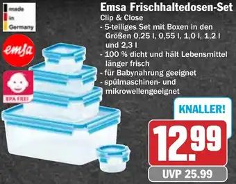 Hit Emsa Frischhaltedosen-Set Clip & Close Angebot