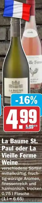 Hit La Baume St. Paul oder La Vieille Ferme Weine 0,75 L Flasche Angebot