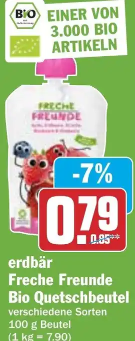 Hit erdbär Freche Freunde Bio Quetschbeutel 100 g Beutel Angebot