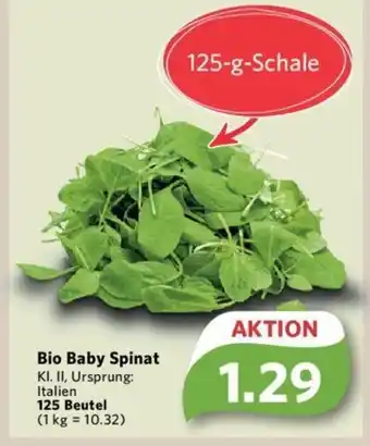 Combi Bio Baby Spinat KI. II, Ursprung: Italien 125-g-Schale Angebot