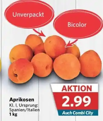 Combi Aprikosen KI. I, Ursprung: Spanien/Italien 1 kg Angebot