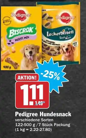 AEZ Pedigree Hundesnacks 122-500g Angebot