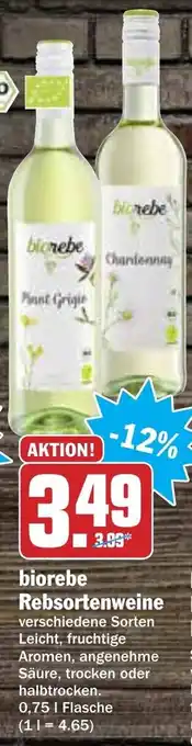 AEZ Biorebe Rebsortenweine 0,75L Angebot