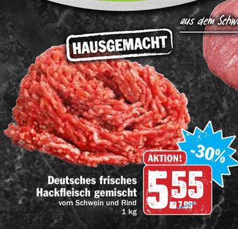 Hit Deutches frisches Hackfleisch gemischt 1kg Angebot