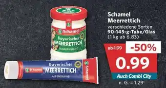 Combi Schamel Meerrettich verschiedene Sorten 90-145-g-Tube/Glas (1 kg ab 6.83) Angebot