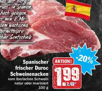 Hit Spanischer frischer Duroc Schweinenacken 100g Angebot