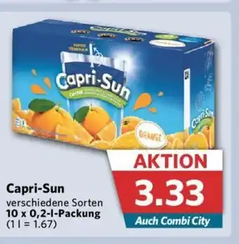 Combi Capri-Sun verschiedene Sorten 10 x 0,2-1-Packung (11 = 1.67) Angebot